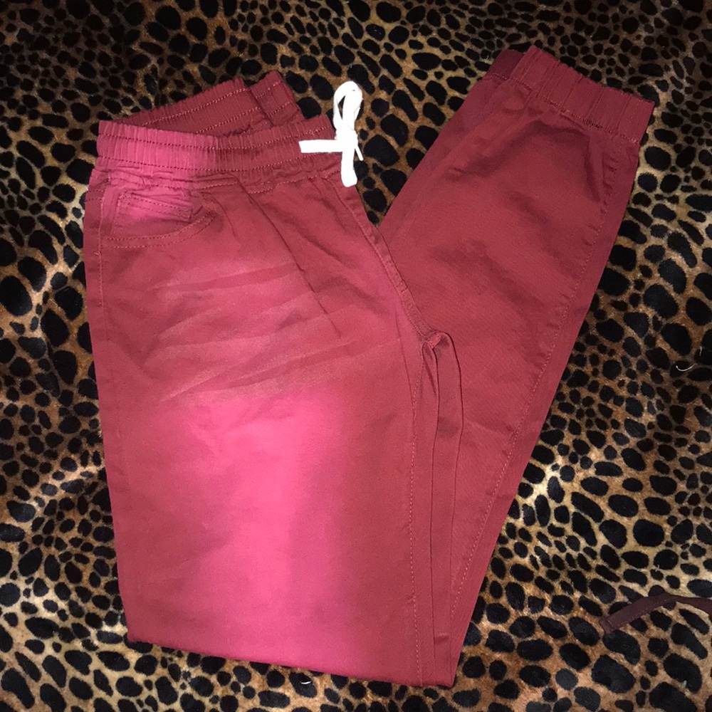 Burgundy joggers brand new